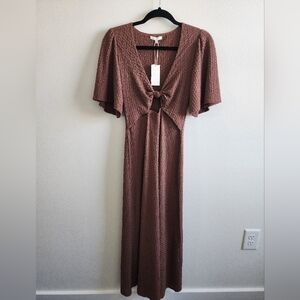 Z Supply Brown Textured Maxi Dress